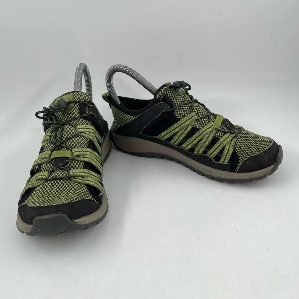 Chaco Unisex Kid’s Outcross 2 Green Black Hiking Water Shoes - Size 4 Youth